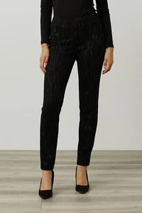 Joseph Ribkoff Embellished Pants Style 214297 Women’s Size 8 Black Rainbow - Picture 1 of 6
