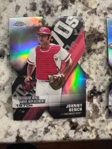 Tarjeta troquelada Topps 2020 cromo década excelencia rojos Johnny Bench #Dod-6 - Imagen 1 de 1