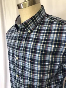 Camisa de algodón popelín para hombre Tommy Hilfiger a cuadros azules, grande - Imagen 1 de 7