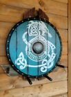 Vintage Medieval Eivor Valhalla Viking Fenrir Shield, Dragon Wooden Shield