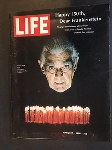 LIFE MAGAZINE ~ BORIS KARLOFF ~ RARE Newsstand Copy - No Label ~ NICE! - Picture 1 of 2