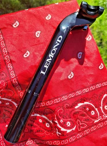 Lemond Seatpost 27.2 x 250 mm Aluminum Alloy Vintage Black Road Bike Racing 235g - Picture 1 of 5