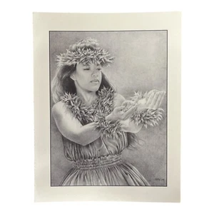 VTG Hawaiian Airlines Pupuhinuhinu By Kathy Long Unposted Postcard - Picture 1 of 3
