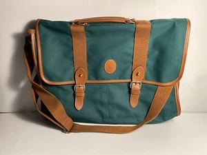 Ralph Lauren Vintage Messenger Bag Brass Hardware Shoulder Strap 90s Classic - Picture 1 of 11