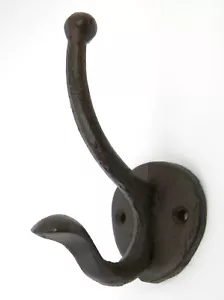 Wall hook wardrobe hook clothes hook solid cast iron rustic wardrobe brown - Picture 1 of 3