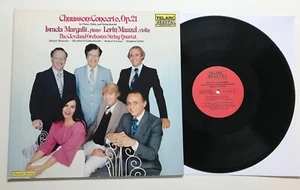 LORIN MAAZEL: ISRAELA MARGALIT: Chausson Concerto Op.21 (Vinyl LP Record) NM - Imagen 1 de 2