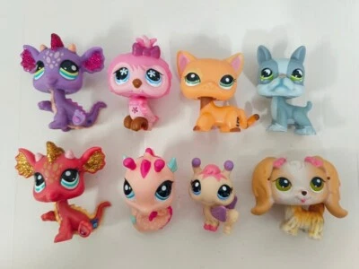 8pcs/lot LPS Toys Littlest Pet Shop Dragon Dog Bee Seahorse Animal Figures 041 - Image 1 of 4