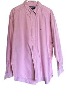 Ralph Lauren Men's XL Blake Solid Pink Cotton Long Sleeve Button Down Shirt - Picture 1 of 8