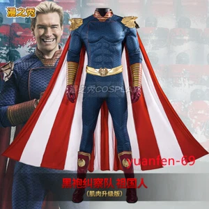 NUOVO The Boys Homelander versione muscolare costume cosplay uomo abiti Halloween - Foto 1 di 23