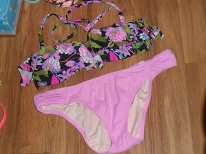 VS Victoria's Secret swim bikini bathing suit ~ bottom large ~ top large - Picture 1 of 4