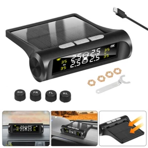 Car Wireless Solar TPMS LCD Tire Pressure Monitoring System with External Sensor - Picture 1 of 16