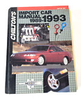 Chiltons Import Car Manual 1989 1993 Repair 7910 Imported To Us And Canada