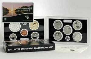 2017 S United States Mint SILVER Proof Set in Original Box with COA - Picture 1 of 3