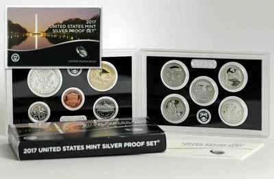 2017 S United States Mint SILVER Proof Set in Original Box with COA - Image 1 of 3