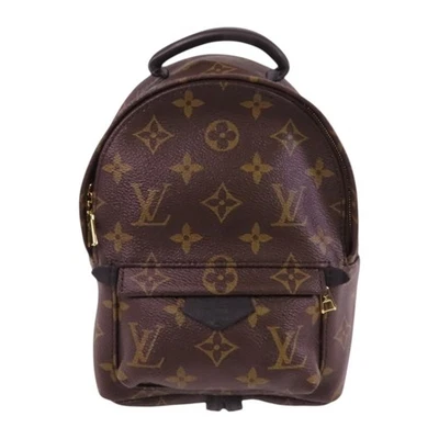 Mini Bolso de Hombro Mochila LOUIS VUITTON LV Palm Springs M41562 Monograma Marrón Foto 1 de 4