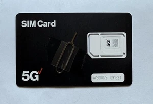 Verizon 3-in-1 Prepaid/Postpaid 4G LTE 5G SIM Card NANO/MICRO, SIMKEY INCLUDED - Photo 1 sur 1