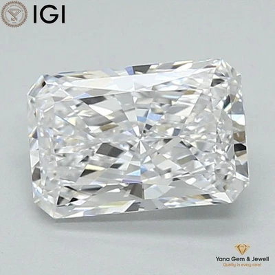 RADIANT Cut CVD Lab Grown Diamond 1.40 CT. IGI Certificate D Color VVS2 Clarity - Image 1 of 4