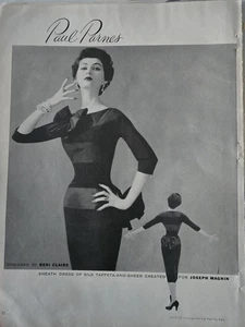 1954 Womens Paul Parnes Silk Taffeta Dress Beni Claire Design  vintage ad - Picture 1 of 1