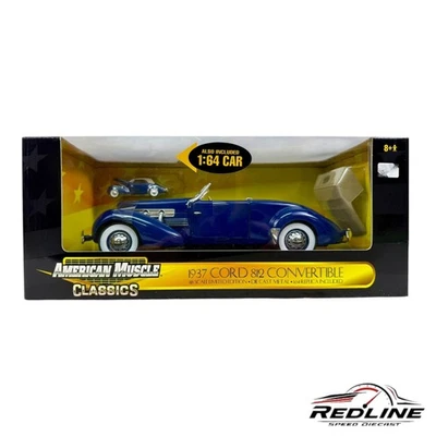 🇺🇸ERTL American Muscle Classics 1937 Cord 812 Convertible Blue 1:18 C1🇺🇸 - Image 1 of 4