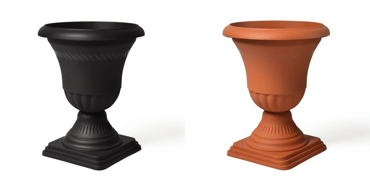 Blumentopf Aus Kunststoff – Amphoren-Form, Braun, 43,5 Cm Hoch