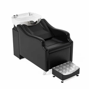 Backwash Unit Ceramic Bowl Sink Barber Chair Shampoo BeautySpa Salon - Picture 1 of 10