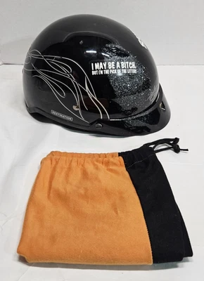 Harley Davidson motorcycle helmet with carry bag black women size small - Image 1 of 4
