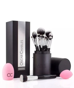 Juego de brochas de maquillaje profesional de 17 piezas con estuche y licuadora de belleza - Listo para regalo - Imagen 1 de 9