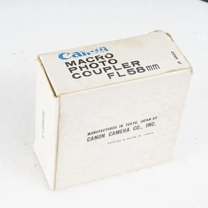 * Acoplador de fotos macro Canon FL 58 mm - Limpio en caja- - Imagen 1 de 3