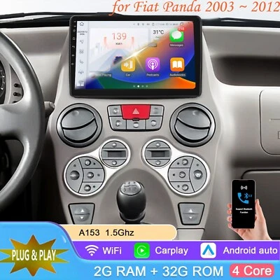 für Fiat Panda 2003-2012 Android 13 Autoradio GPS CarPlay 2GB+32GB Bluetooth MP3 - Bild 1 von 4