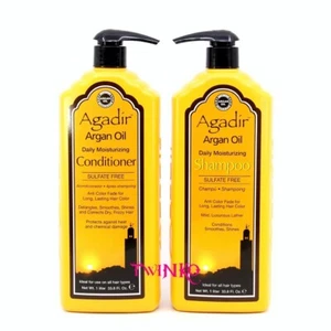 Agadir Daily Moisturizing Shampoo and Conditioner 33.8 oz Duo - Free Shipping - Picture 1 of 1