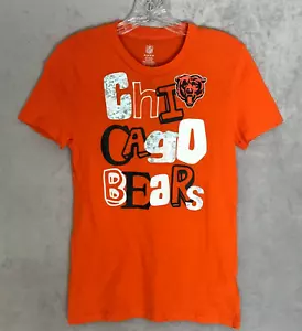 NEW! Chicago Bears Shirt Boys XL 16 Youth Orange Spellout Short Sleeve NFL NWT - Picture 1 of 7