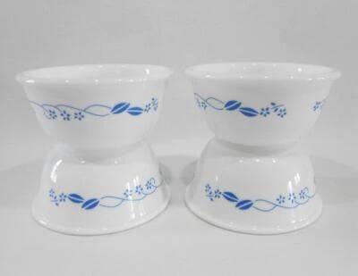 ❤️ 4 Corelle PROVINCIAL BLUE 6-oz RAMEKIN BOWLS Dessert Fruit Sauce Condiment - Image 1 of 4