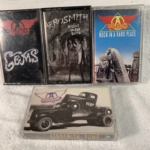 Aerosmith Casstette Tapes Pump, Gems, Night In The Ruts Rock, Rock In A Hard Lot - Picture 1 of 16