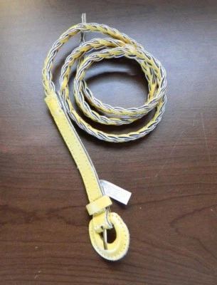 Hebilla de cinturón amarillo ajustada de cuero exótico sin marca talla M Foto 1 de 4