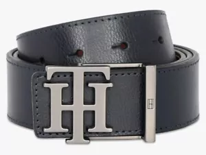 ORIGINAL TOMMY HILFIGER Lydia Leder Wendegürtel für Herren - marineblau + hellbraun - Bild 1 von 8