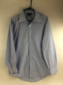 Land's End Shirt Men's Size 16.5 32/33 Green with Pocket Button Up Long Sleeve - Picture 1 of 7