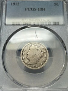 1912 Liberty Head V Nickel PCGS Graded G04 G4 Good - Picture 1 of 3