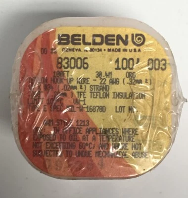 Cableado de aparato de aislamiento de teflón BELDEN #83006 100' NUEVO SELLADO Foto 1 de 3