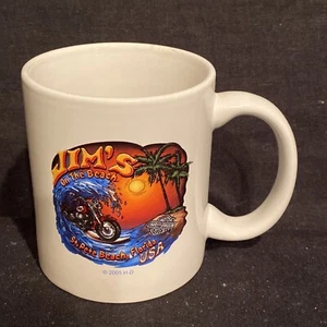 Vintage Harley Davidson Motorcycle Jims On The Beach St Pete FL Coffee Mug Cup - Picture 1 of 12