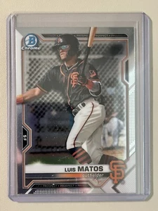 2021 Bowman Draft Chrome #BDC5 Luis Matos CHROME Prospect Card Giants - Picture 1 of 2