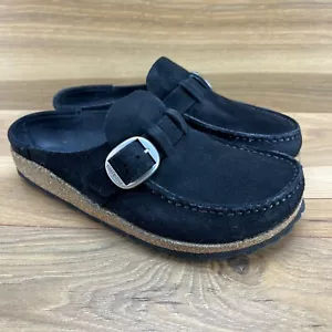 Birkenstock Buckley Clogs 5 N EU 36 Schwarz Wildleder Leder Komfort Pantoletten - Bild 1 von 10