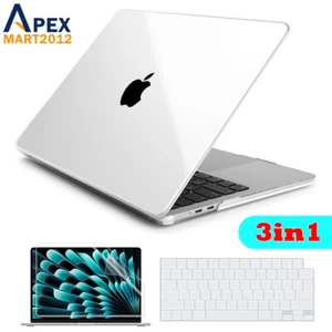 For Macbook Air 13.6" 15" M4 M3 M2 Hard Case Shell Clear Screen & Keyboard Cover - Picture 1 of 14