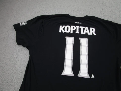 Los Angeles Kings Shirt Mens 2XL Black Reebok Anze Kopitar 11 Stadium Series Cover
