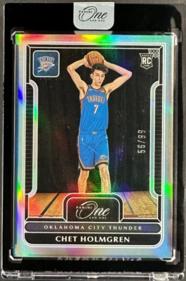 CHET HOLMGREN 2022-23 Panini One And One Silver /99 Thunder Rookie #145 RC - Image 1 of 2