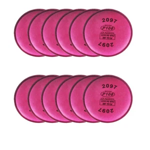 12pcs 2097 Particulate Filter Pink for Respirator for 6000 7000 FF-400 Series - Picture 1 of 5