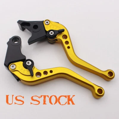 Par de palancas cortas de aluminio para Suzuki GSXR600 GSXR750 1997-2003 DORADO Foto 1 de 3