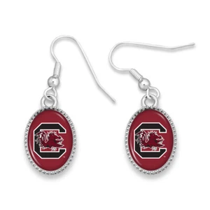 HJC SOUTH CAROLINA GAMECOCKS DANGLE EARRINGS-KENNEDY - Picture 1 of 1