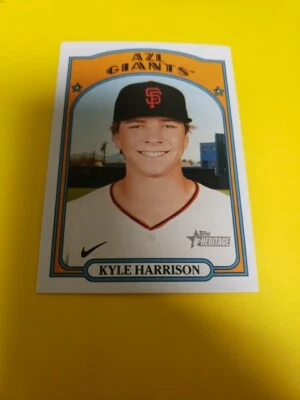 2021 Kyle Harrison Topps Heritage Minor League Rookie - San Francisco Giants - Image 1 of 2