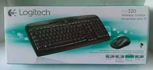 Wireless Keyboard Logitech MK320 With Wireless Mouse in Black Sealed New - Picture 1 of 4