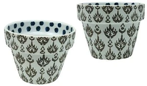 Ceramic Clay Pots, 2 Pk, 5 in tall, Garden, Patio, Flowers and Succulents - Picture 1 of 3